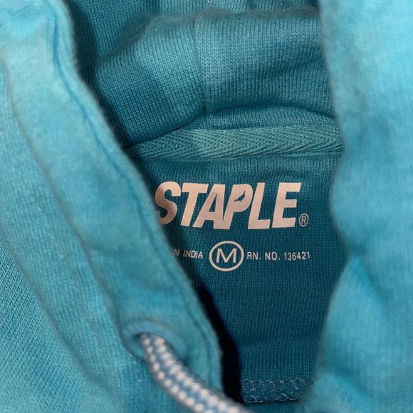 Staple Pigeon Pullover Hoodie Blue Size Medium - Picture 2 of 5